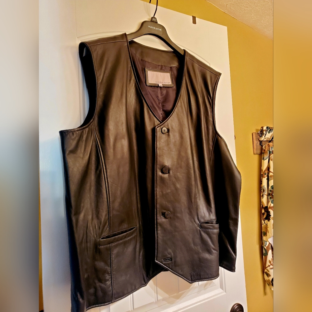 All leather vest
